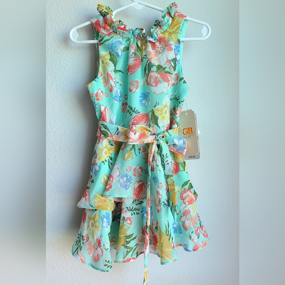NWT GB Girl's Floral Dress, Sz 2T